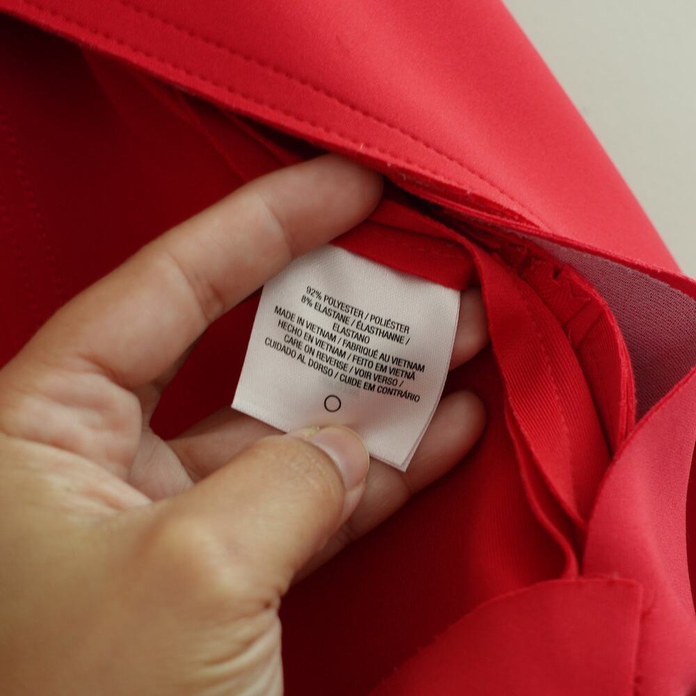TAHARI Red Lightweight Stretchy Scuba Moto Zipper Jacket Blazer Women's Size XS - Picture 4 of 10